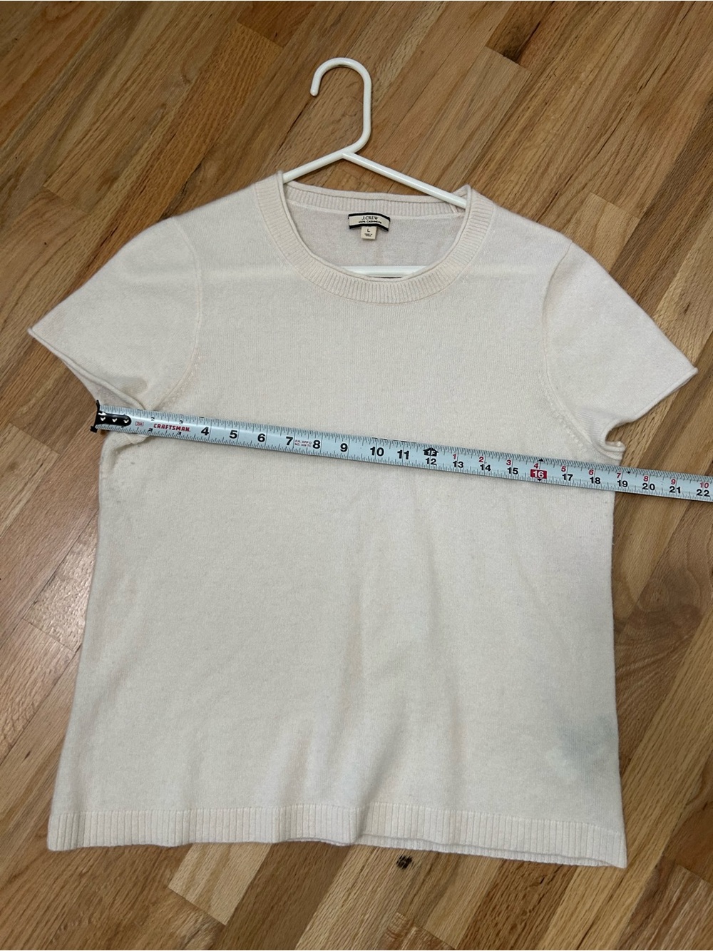 J. Crew Cream Short-Sleeve Crewneck‎ Sweater - Picture 6 of 12